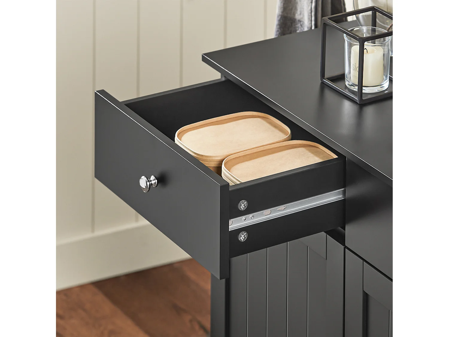 Cesto Para Ropa Sucia Con 2 Cestos BZR33-SCH SoBuy