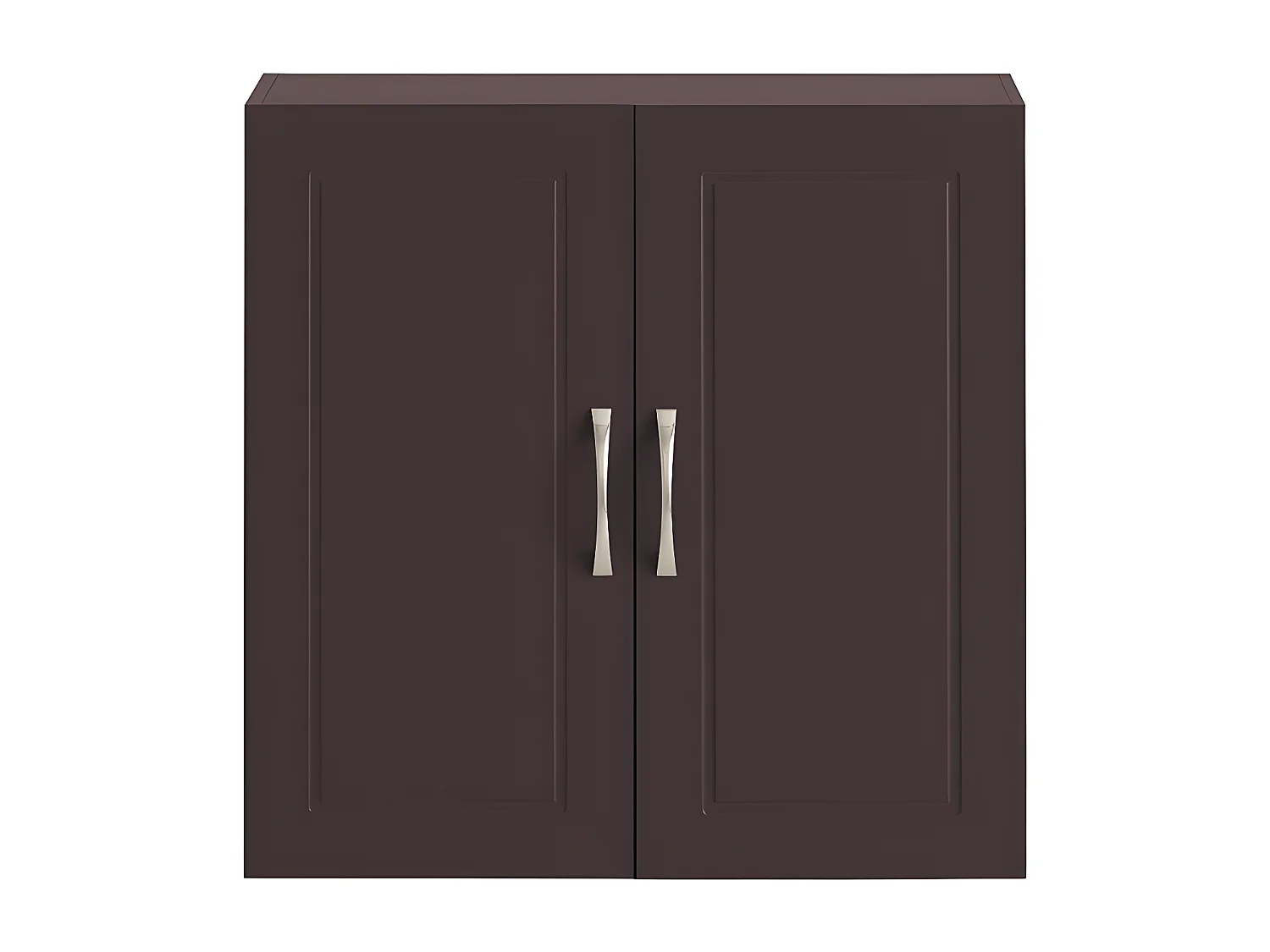 SoBuy FRG231-BR Meuble Haut Armoire de Toilettes Salle de Bain Suspendue Placard Commode Murale – 2 Portes - Marron