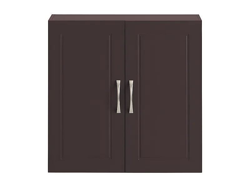 SoBuy FRG231-BR Meuble Haut Armoire de Toilettes Salle de Bain Suspendue Placard Commode Murale – 2 Portes - Marron
