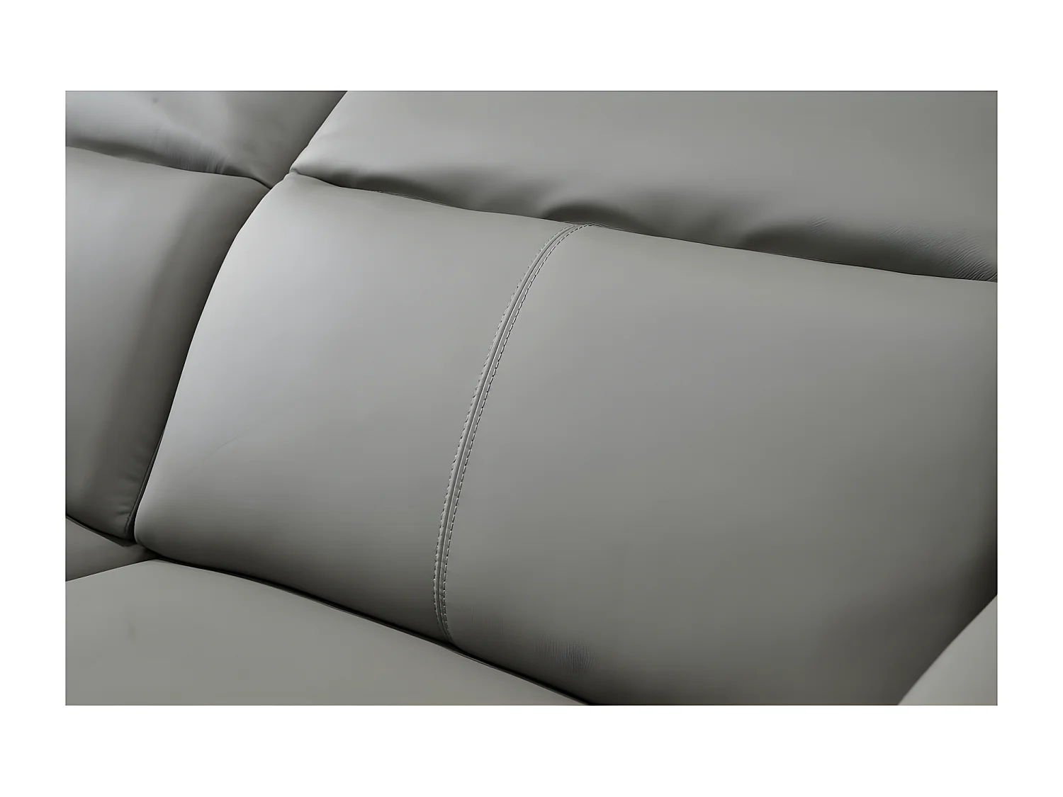 Canapé 3 places avec 2 relax électriques en cuir italien buffle TOPRELAX, gris foncé