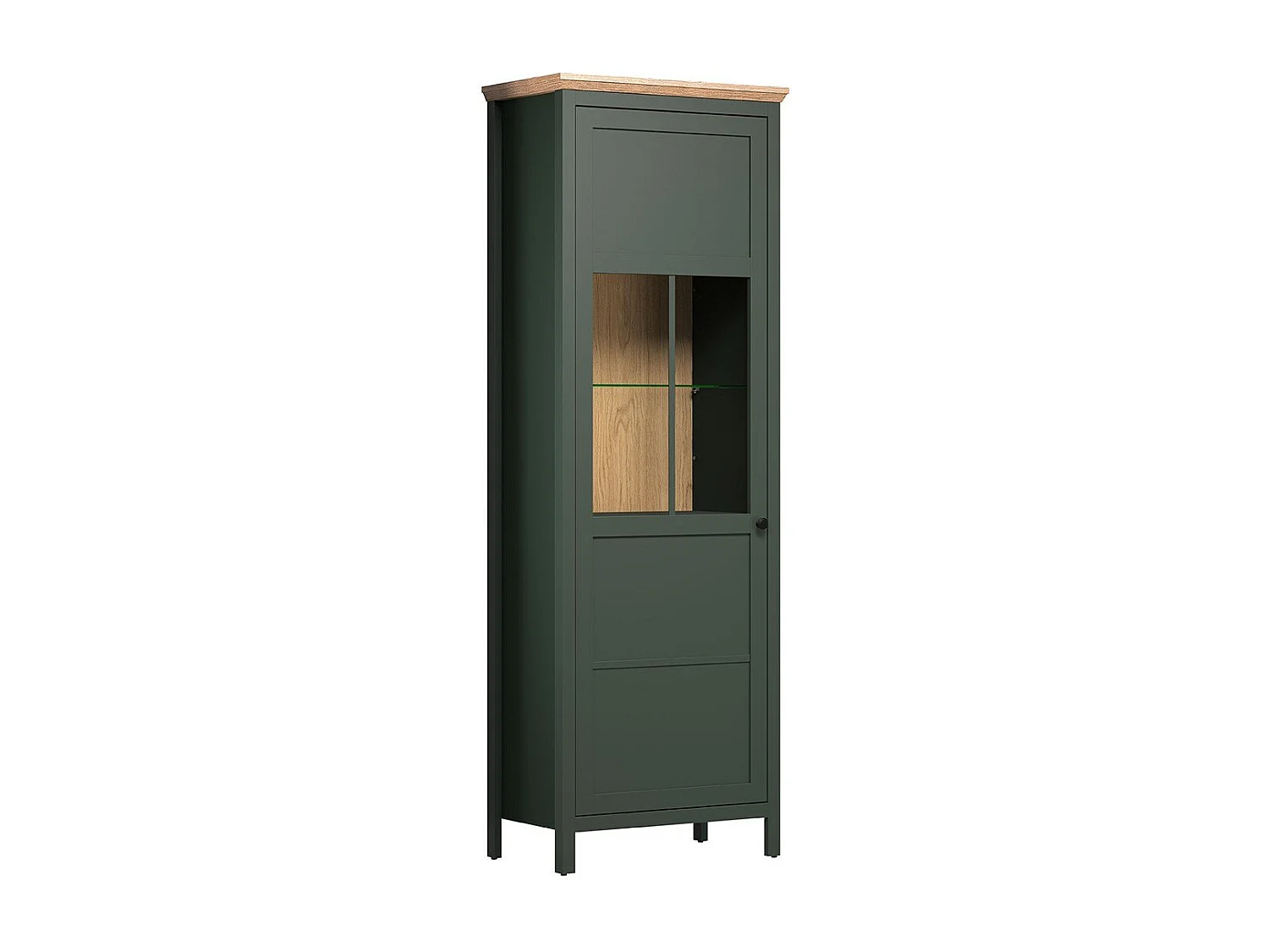 Vaisselier avec éclairage LED inclus et 1 porte H198 cm - Stanton