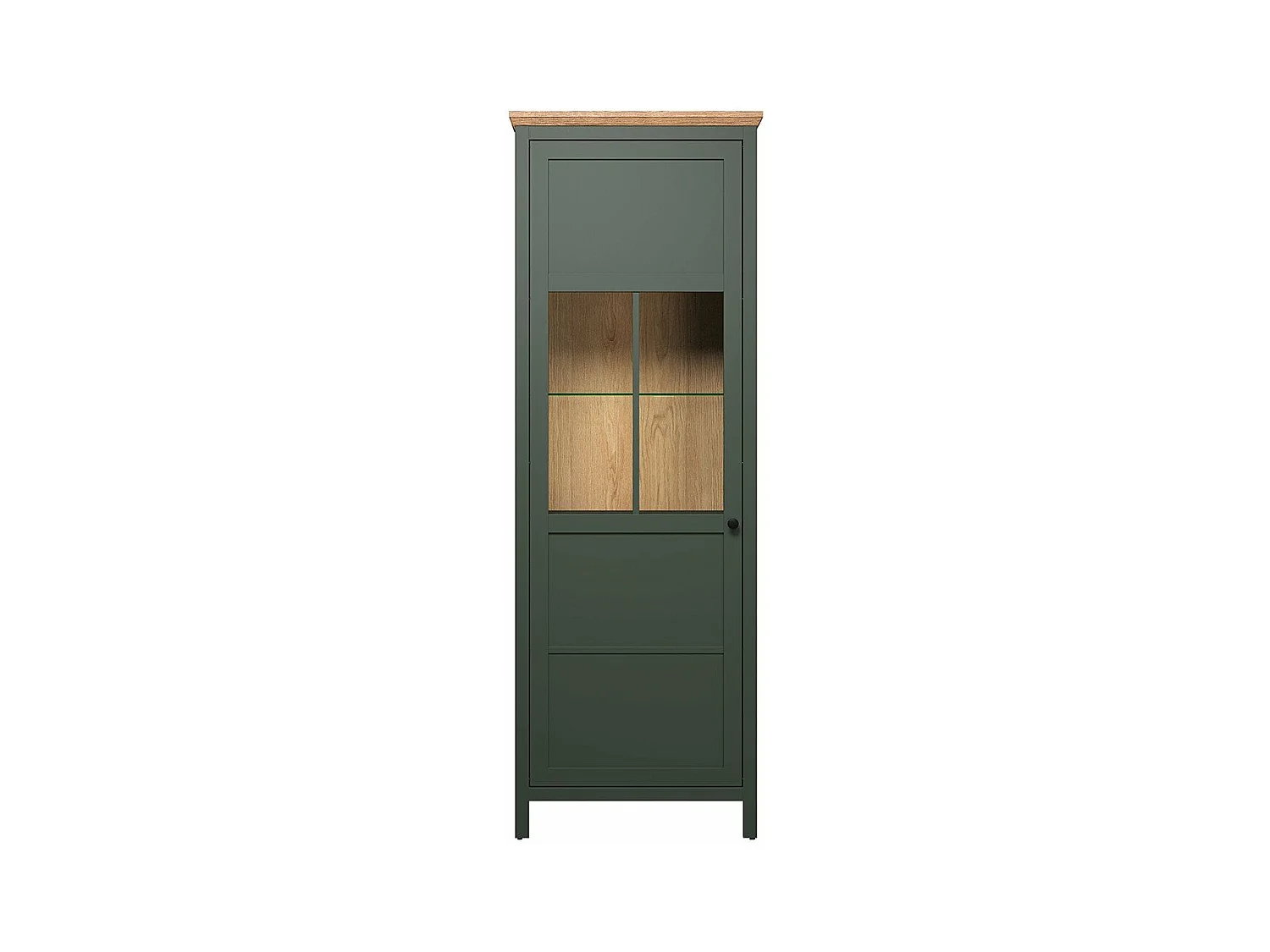 Vaisselier avec éclairage LED inclus et 1 porte H198 cm - Stanton
