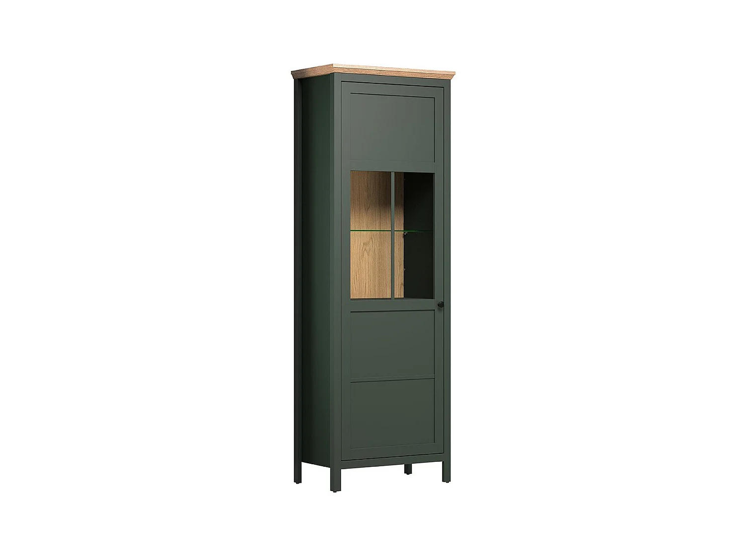 Vaisselier avec éclairage LED inclus et 1 porte H198 cm - Stanton