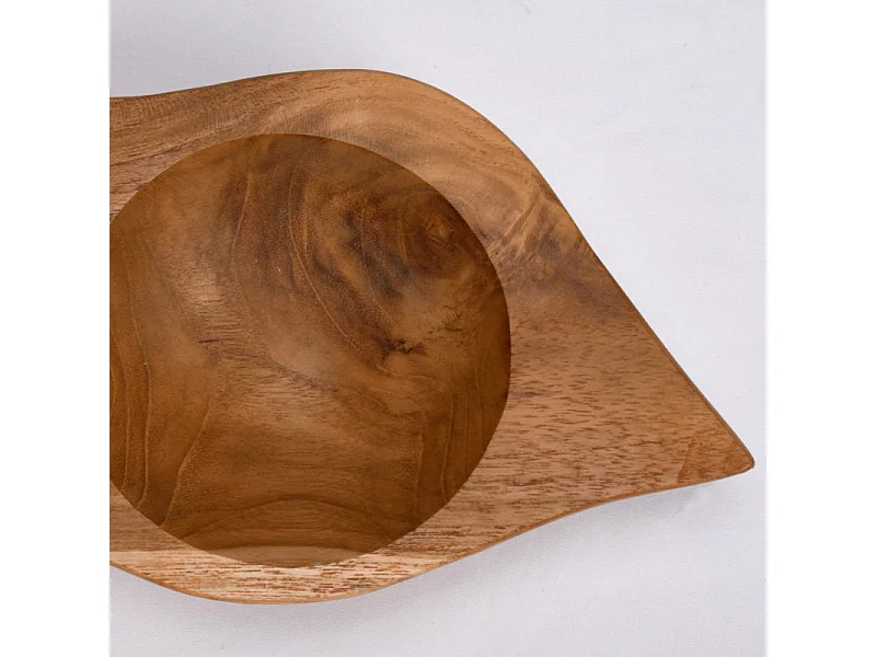 Plateau de dégustation 4 coupelles à apéro en bois de teck - VICTORIA