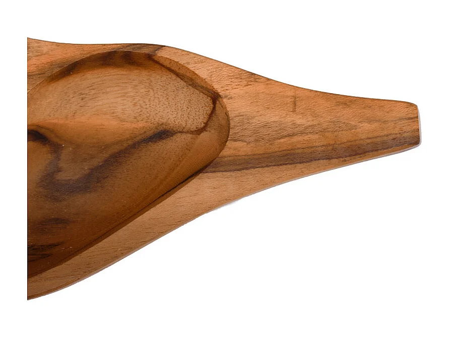 Plateau de dégustation 4 coupelles pour apéro en bois de teck – TOMAS