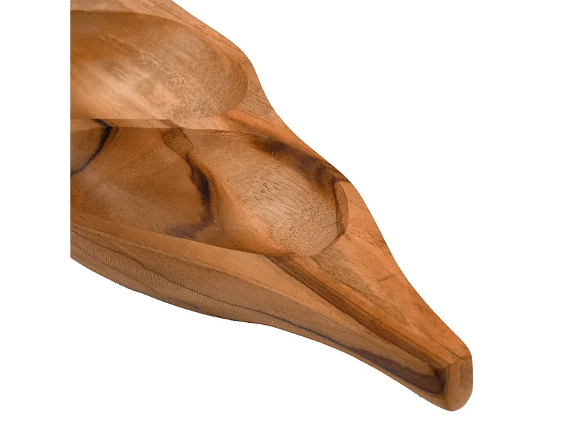 Plateau de dégustation 4 coupelles pour apéro en bois de teck – TOMAS