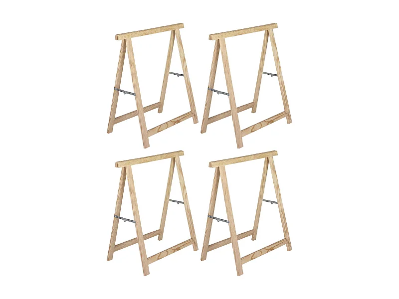 Tréteau en pin standard section 40x17 mm Lot de 4
