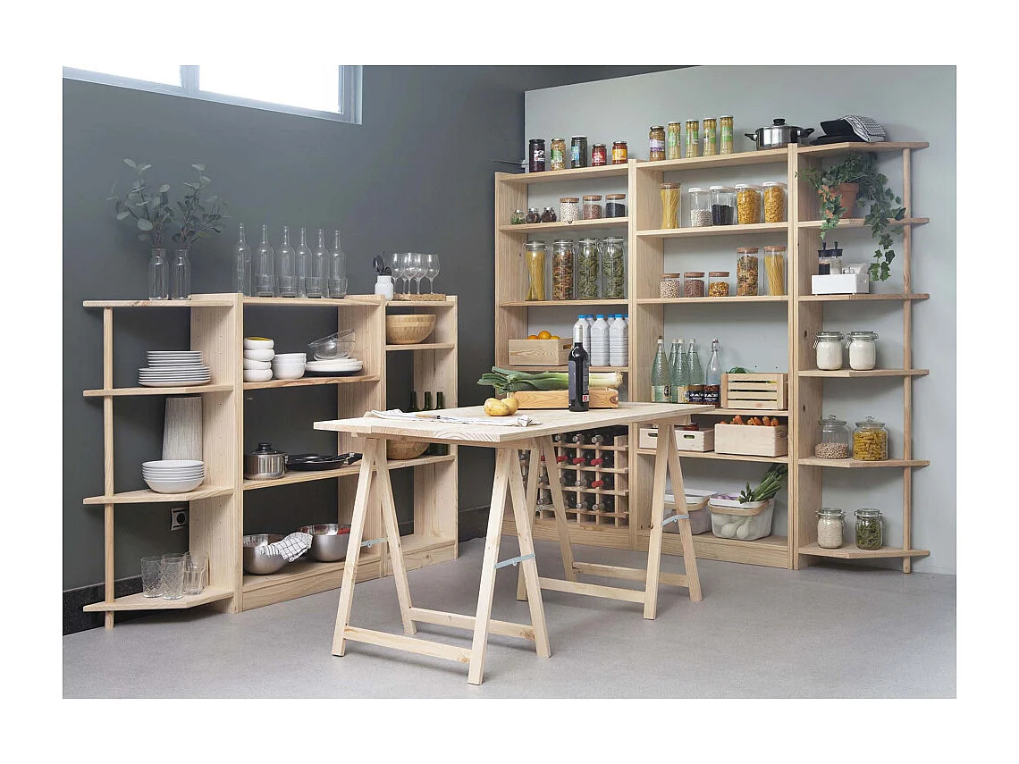 Tréteau en pin standard section 40x17 mm Lot de 4