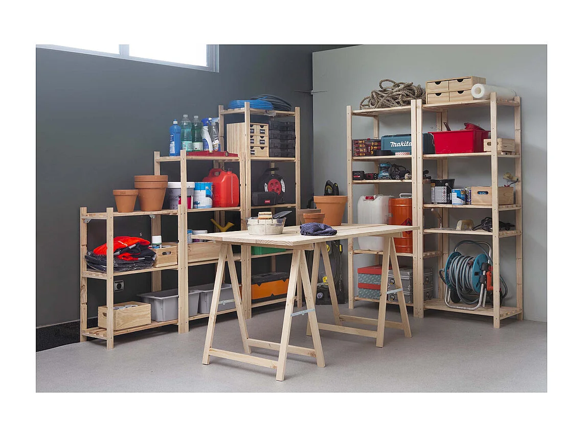 Tréteau en pin standard section 40x17 mm Lot de 4