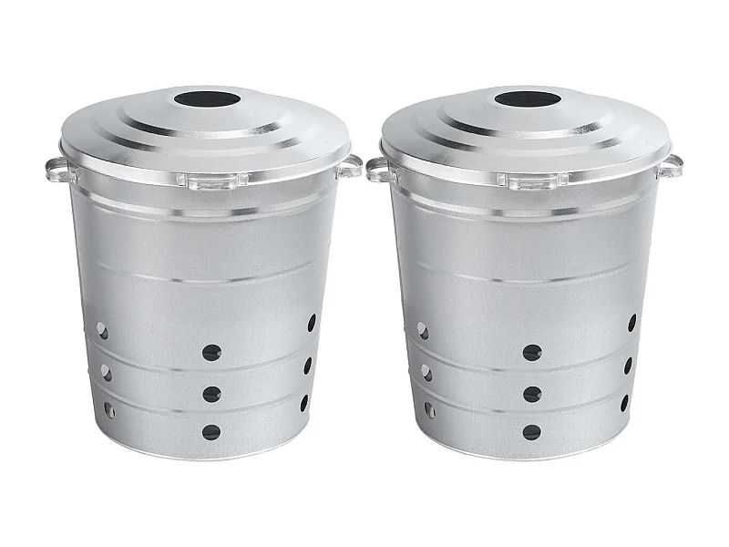 Bac multi-usages composteur acier 110 Litres (Lot de 2)