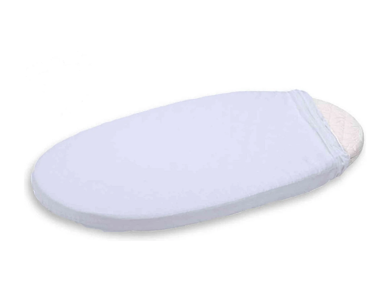 Lot de 2 draps housses bébé coton bio pour berceau et couffin ovale 40x80 gris perle