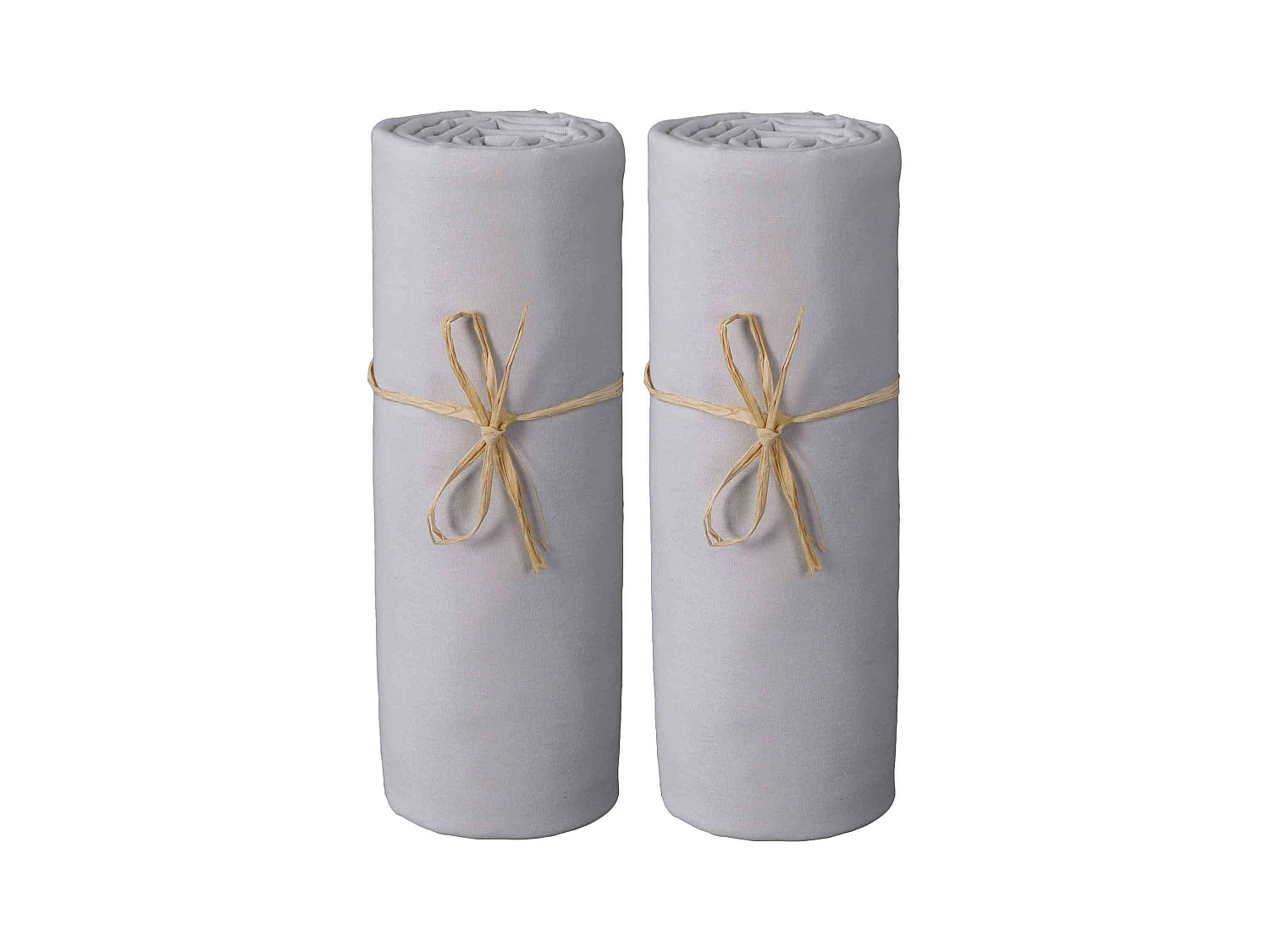 Lot de 2 draps housses bébé jersey bio spécial Cododo 50x80 gris