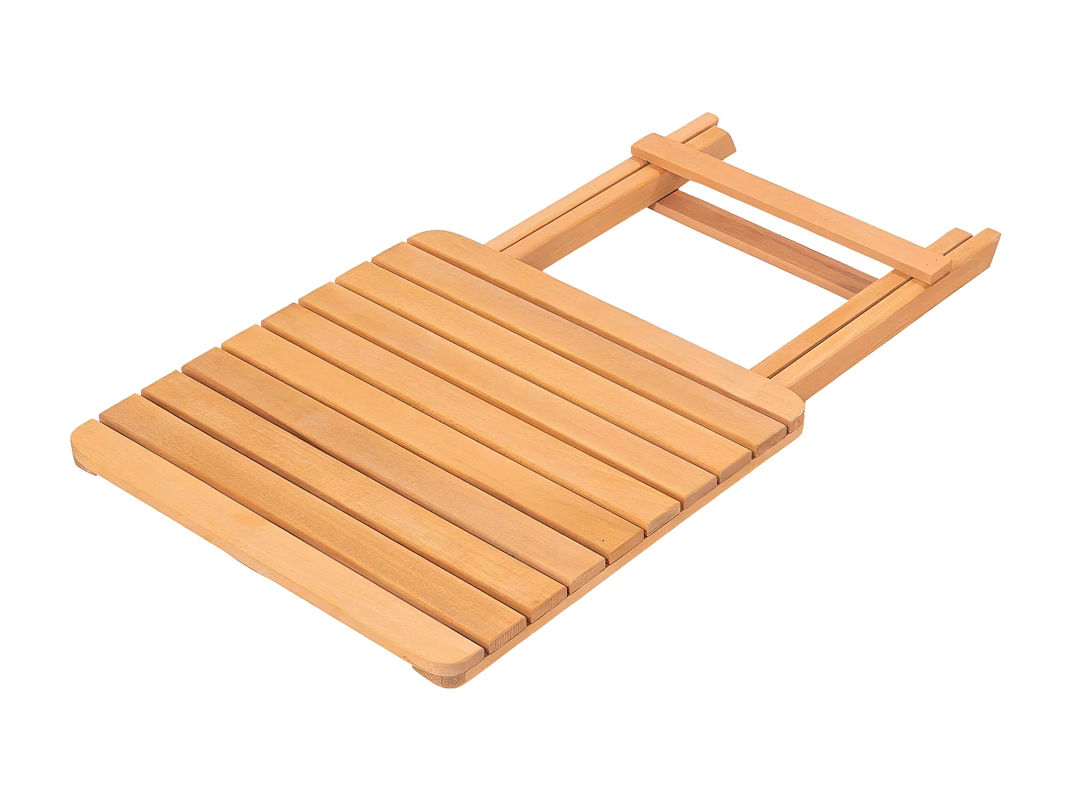 Ensemble 2 chaise de jardin et 1 table basse Purrault Bois massif clair et Tissu Marron clair