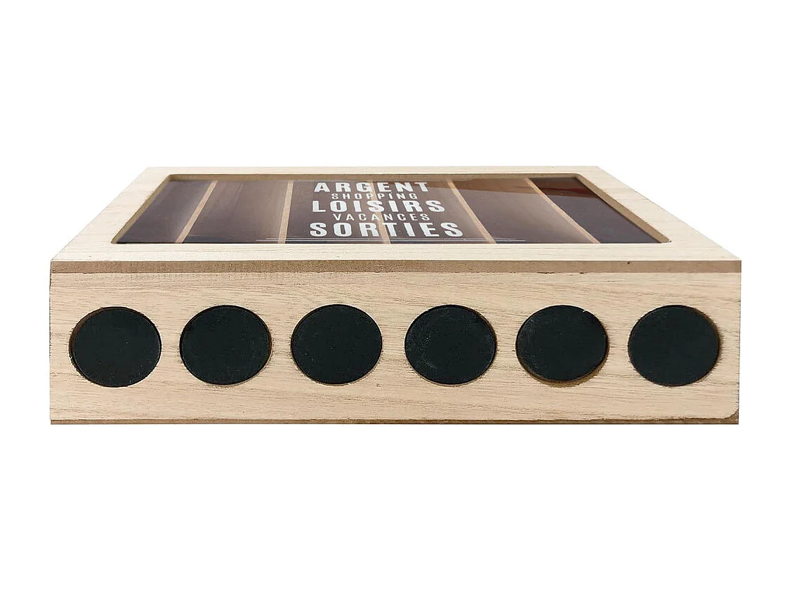 Tirelire compartimentée Shopping 30x20 cm (Lot de 2)