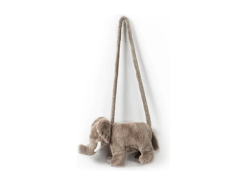 Sac à main en acrylique 37x60 cm collection SOFT ANIMALS éléphant gris