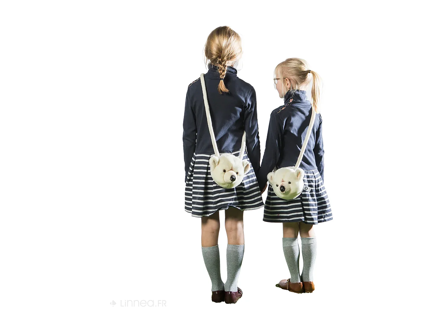 Sac à main en acrylique 17x53 cm collection SOFT ANIMALS ours polaire blanc