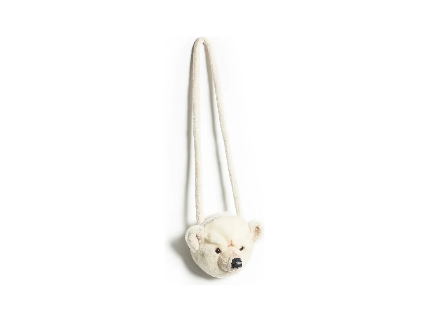 Sac à main en acrylique 17x53 cm collection SOFT ANIMALS ours polaire blanc