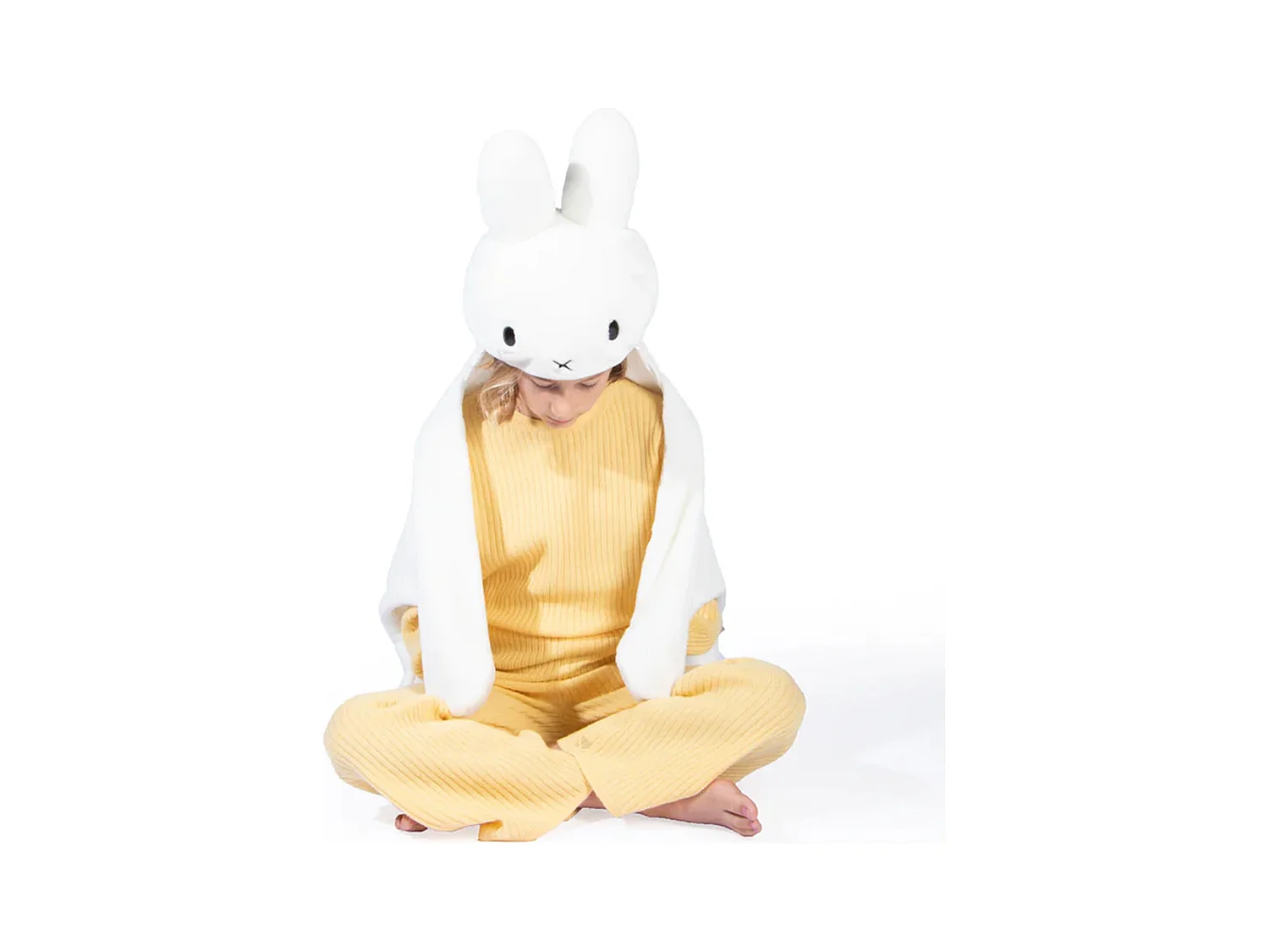 Déguisement en peluche en acrylique 100x110 cm lapin miffy blanc