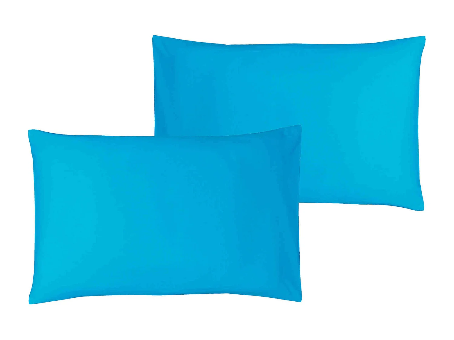 Lot de 2 taies d'oreiller bébé coton bio bleu 40x60