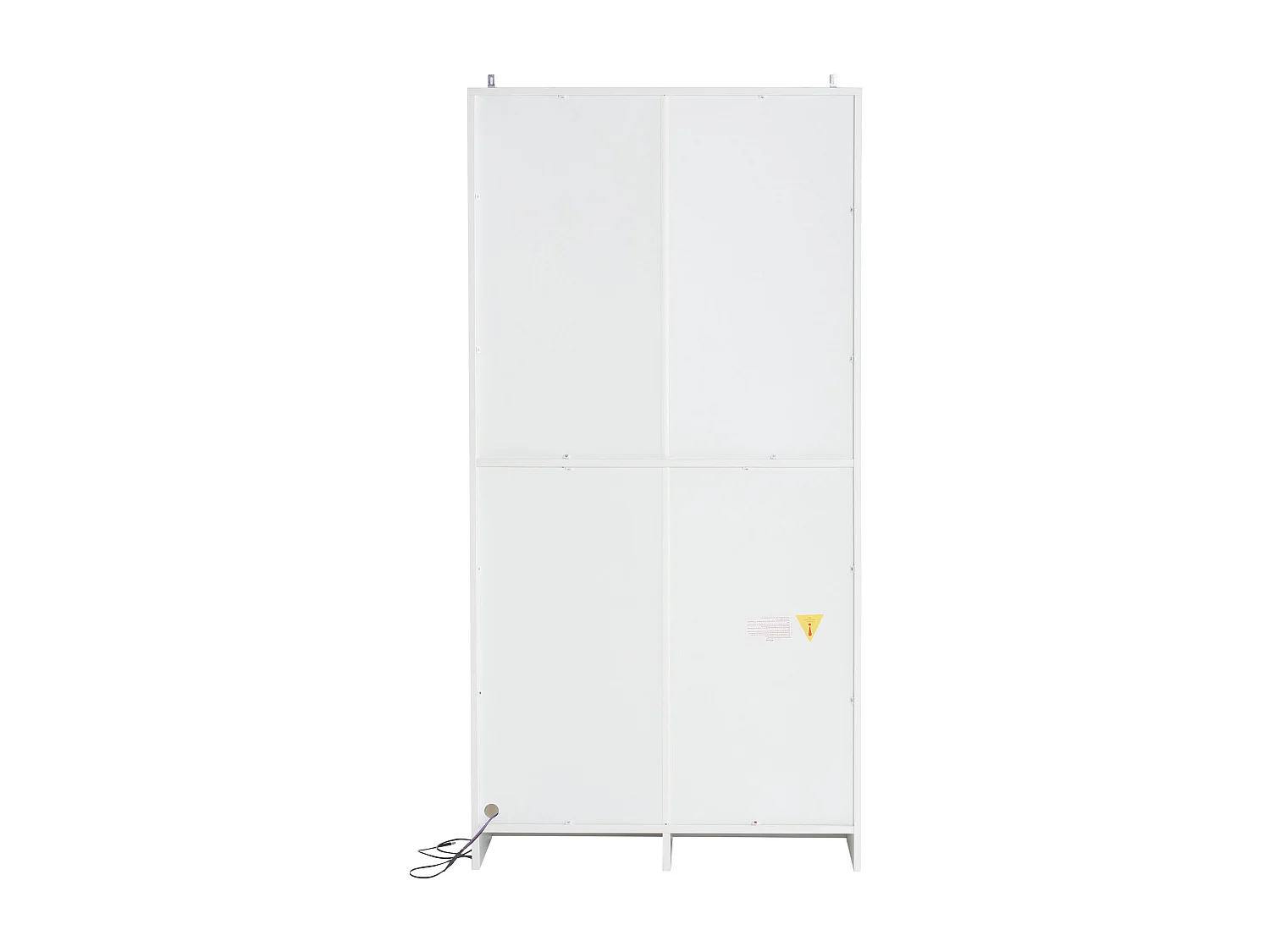 Moderne Vitrine mit LED-Leuchten in 16 Farben – H 160 cm – 2 Türen mit herausnehmbaren Einlegeböden – Transparent