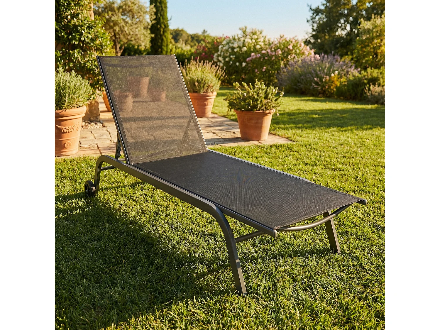 Sonnenliege Liegestuhl Gartenliege Rollen Sonlas