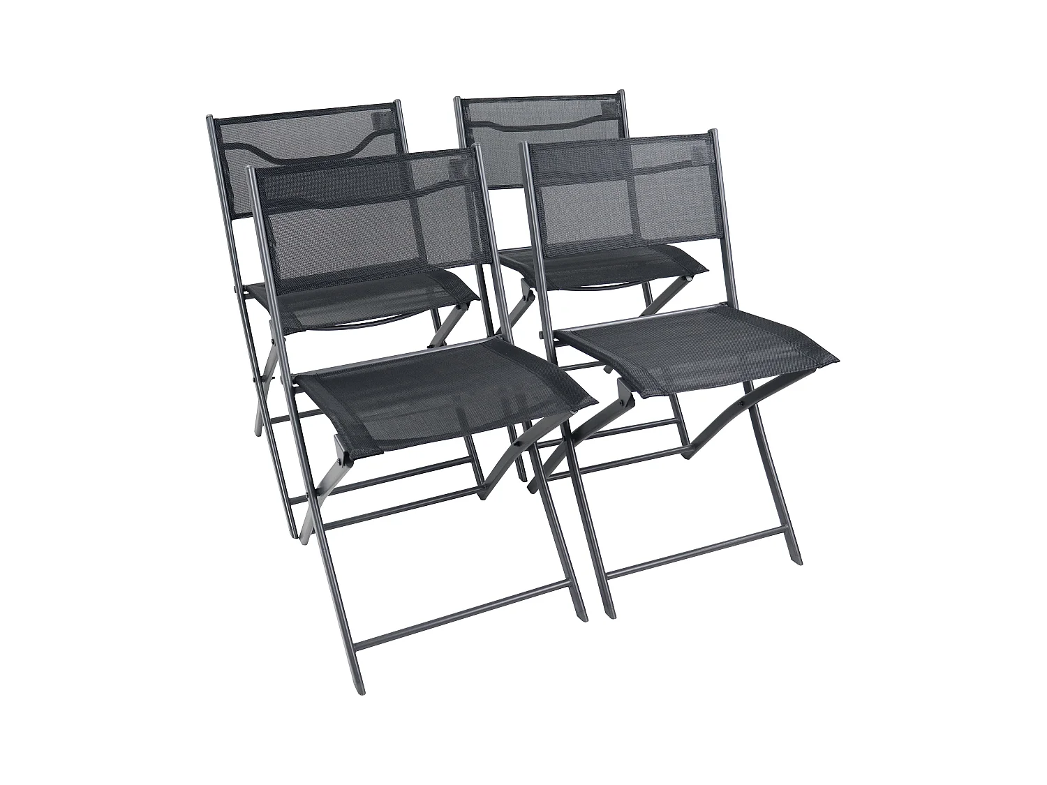 Garden chair Sumila Black H. 79 x W. 45 x D. 46 cm