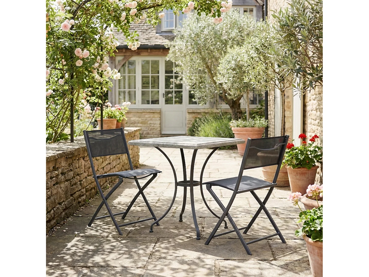 2-delige tuinstoel Vouwstoel Sumila