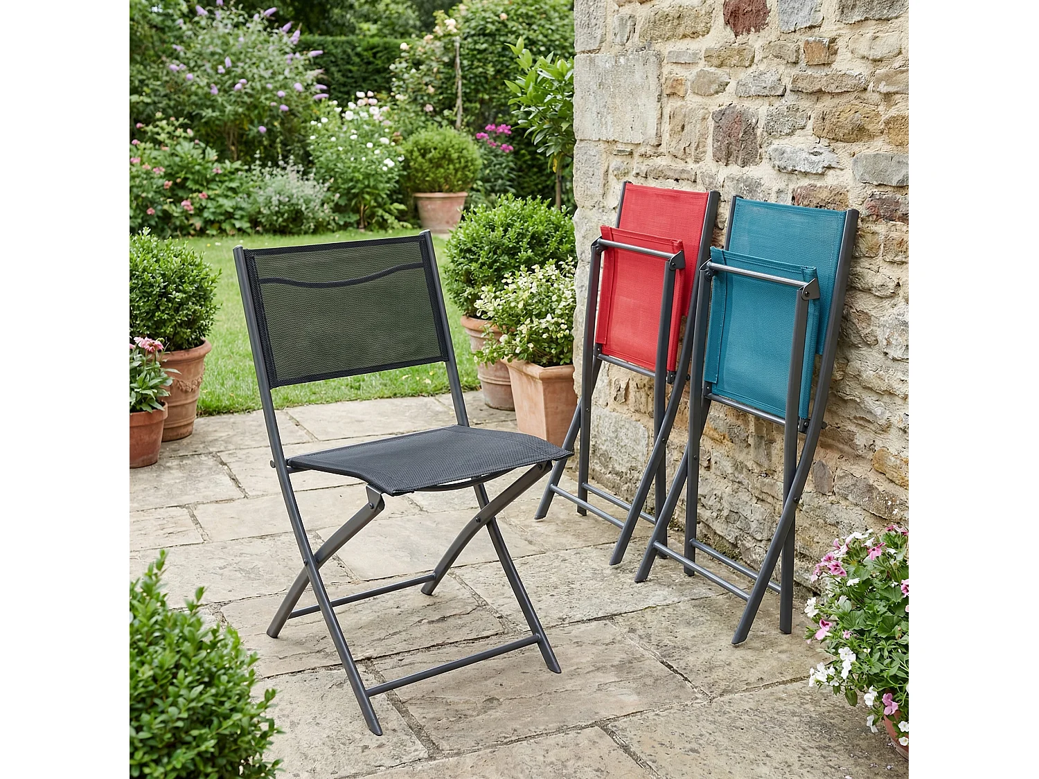 2-delige tuinstoel Vouwstoel Sumila