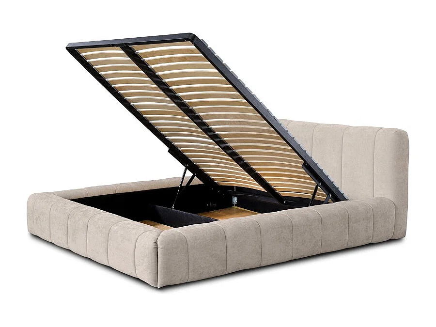 Opbergbed 140x200 beige kleur - Collectie COCOON