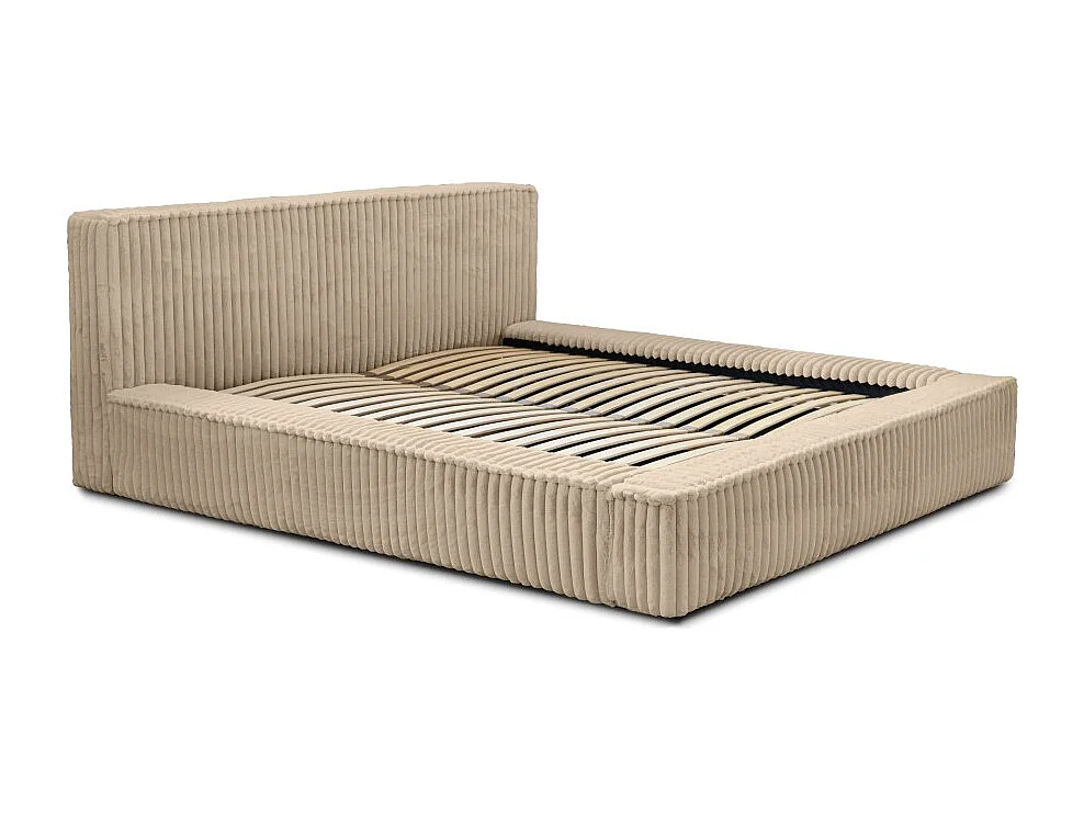 Lit coffre 180x200 coloris sable - Collection CLOUDY