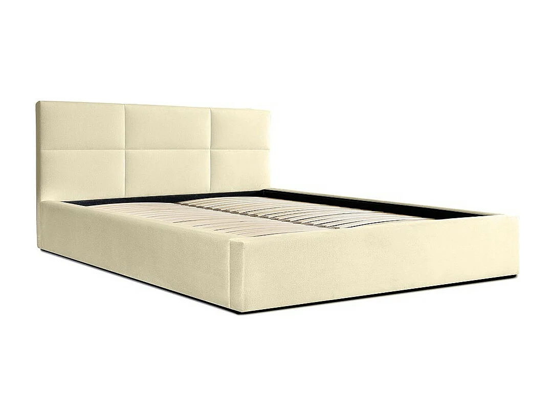 Lit coffre 180x200 coloris beige - Collection MANHATTAN