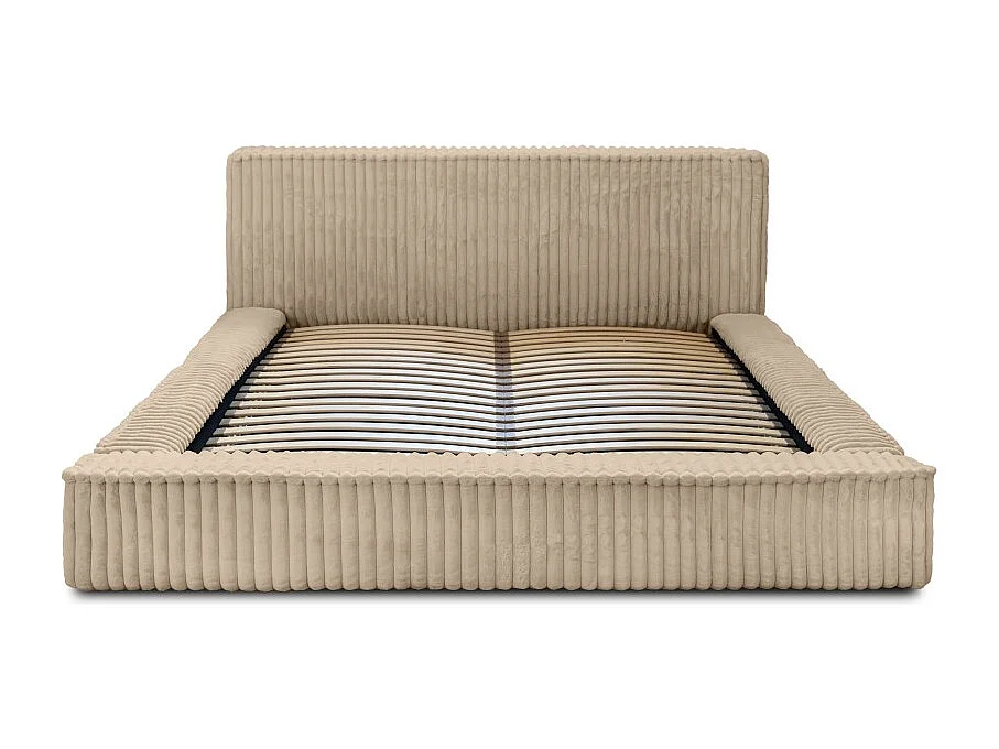 Lit coffre 160x200 coloris sable - Collection CLOUDY