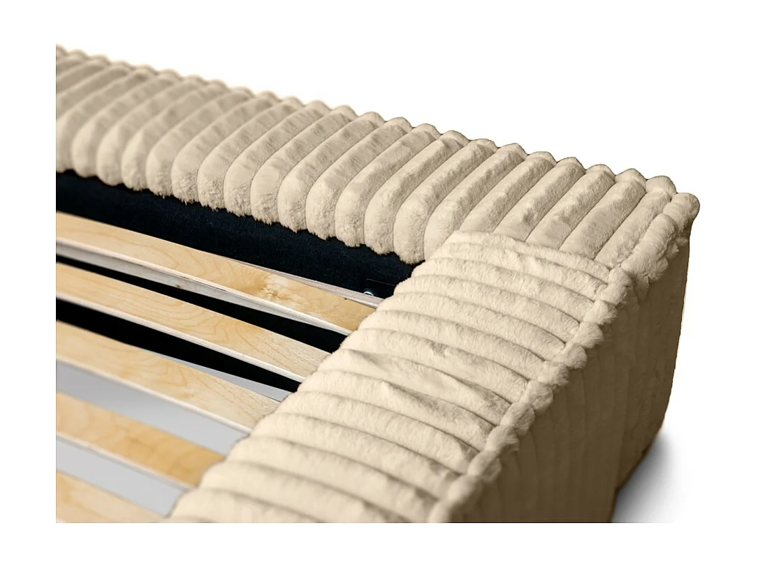 Lit coffre 160x200 coloris sable - Collection CLOUDY