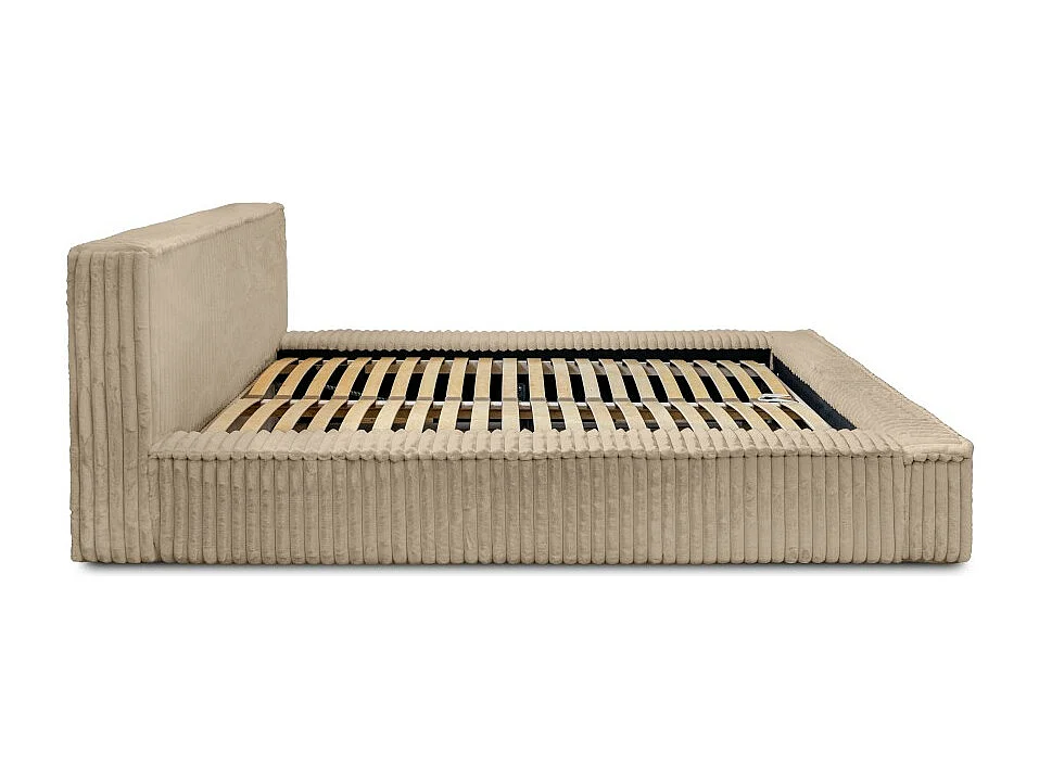 Lit coffre 160x200 coloris sable - Collection CLOUDY