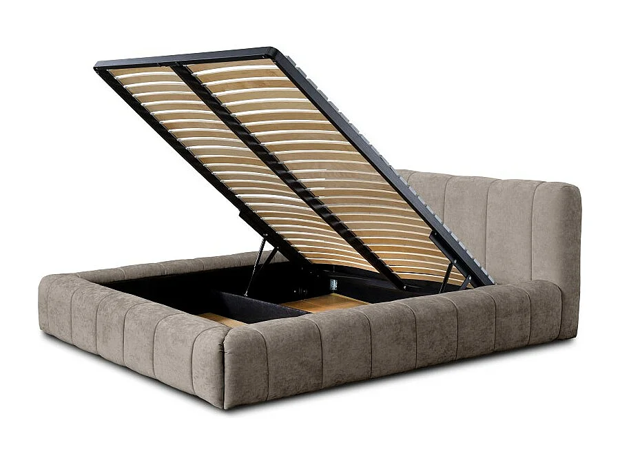 Letto contenitore 140x200 colore tortora - Collezione COCOON