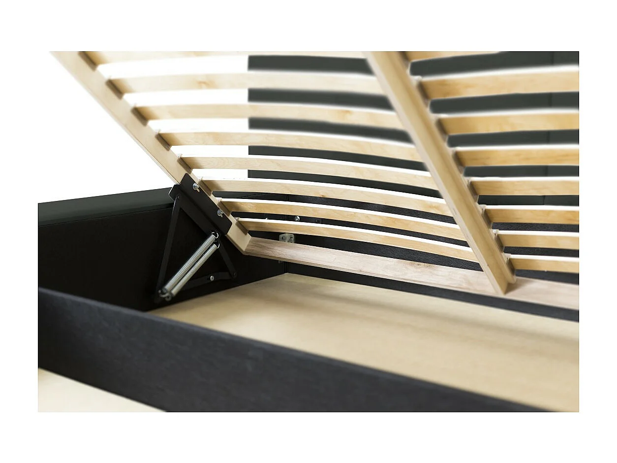 Letto contenitore 140x200 colore grigio antracite - Collezione MINAO