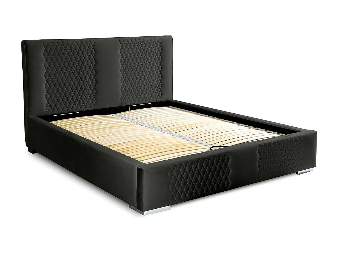 Lit coffre 160x200 coloris noir - Kollektion RITCHY