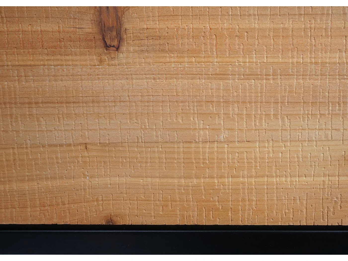 Podwyższone łóżko MCW-L32,  rama czarna, kolor naturalny