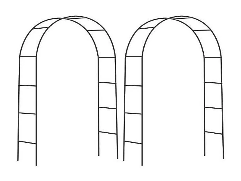 Arche déco en fer noir Atea (Lot de 2)