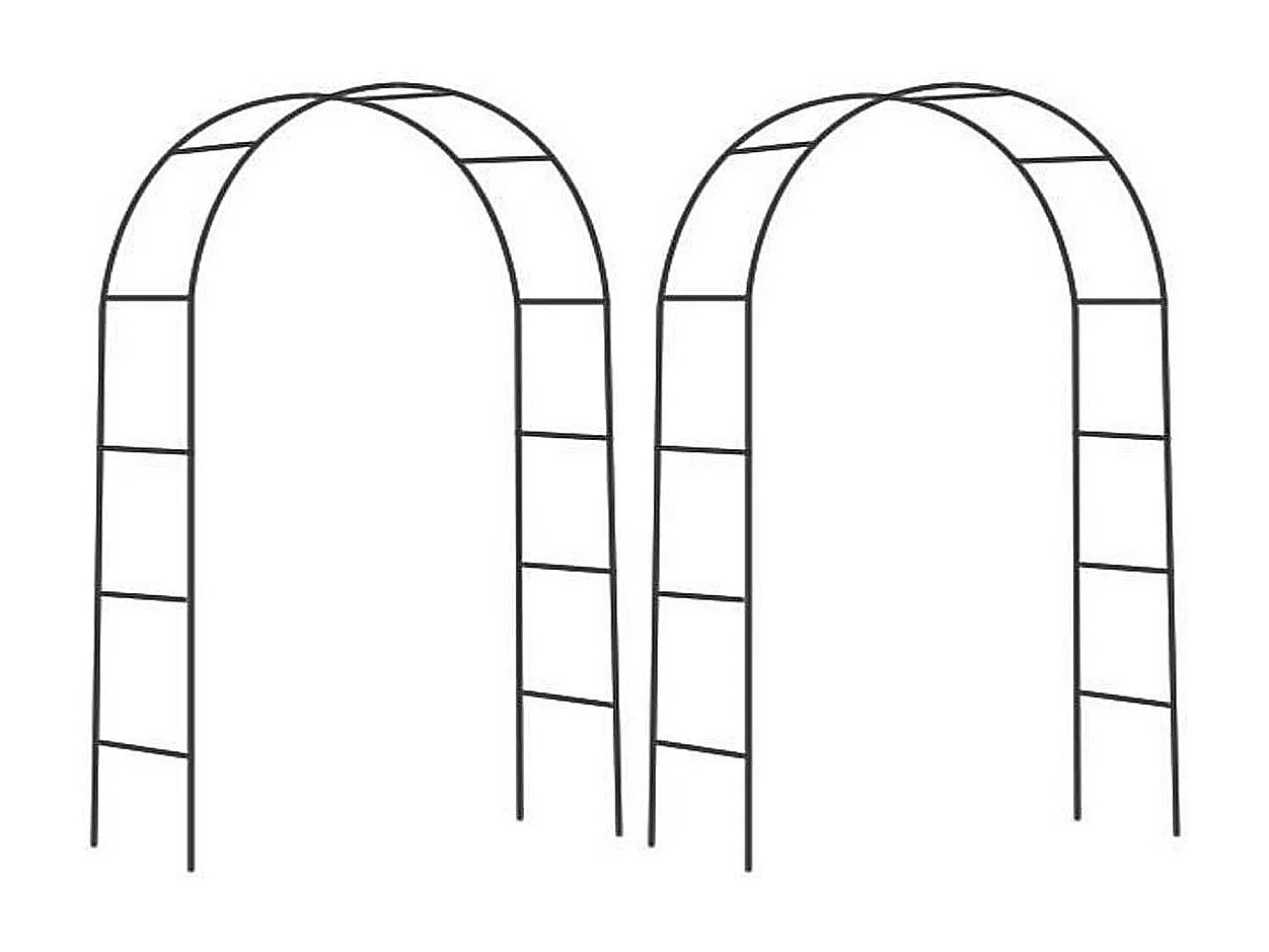 Arche déco en fer noir Atea (Lot de 2)