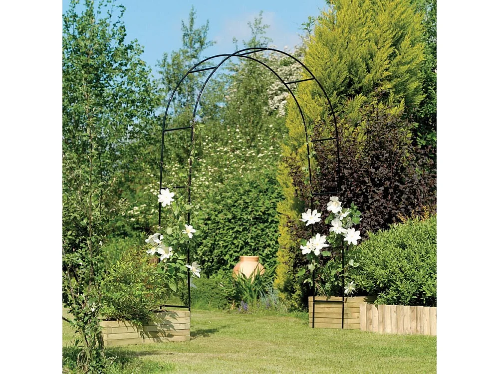 Arche déco en fer noir Atea (Lot de 2)