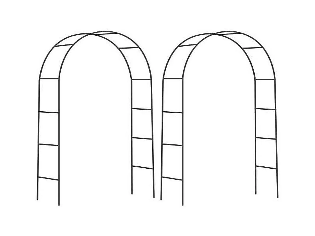 Arche déco en fer noir Atea (Lot de 2)