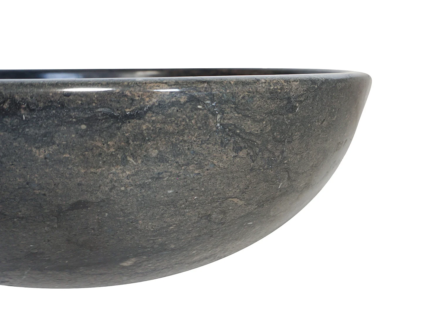 Lavabo da appoggio di marmo Colore Nero D40 cm - LAVINO