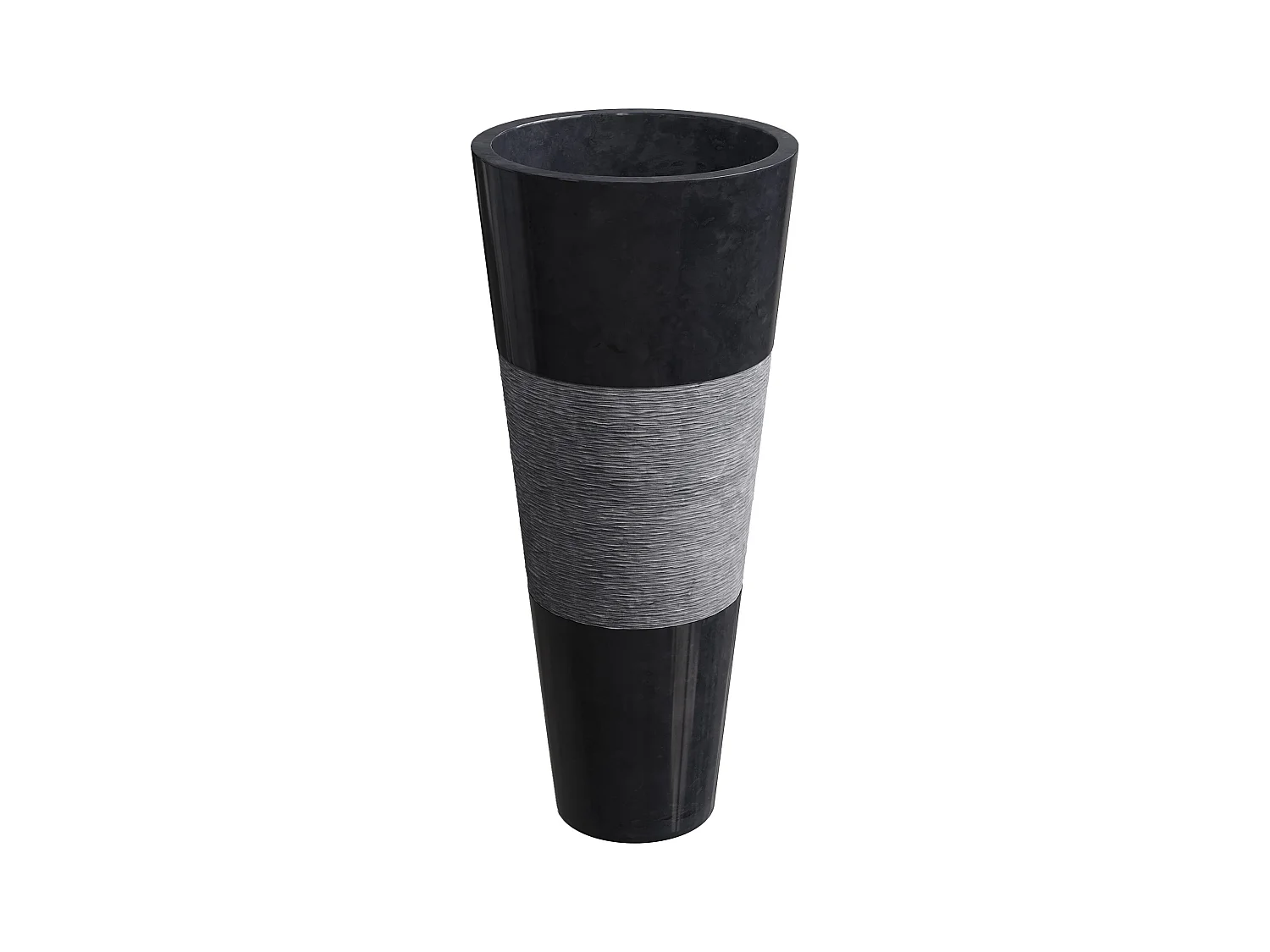 Standwaschbecken aus Marmor - Schwarz - 40 x 40 x 90 cm - PULOA
