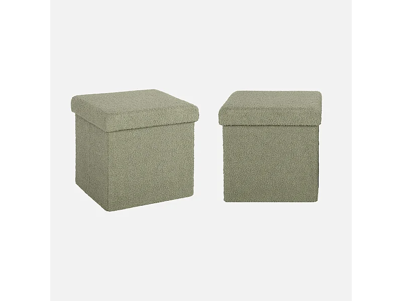 Taburete infantil borreguito, set de 2 verde