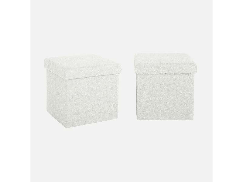 Taburete infantil borreguito, set de 2 blanco