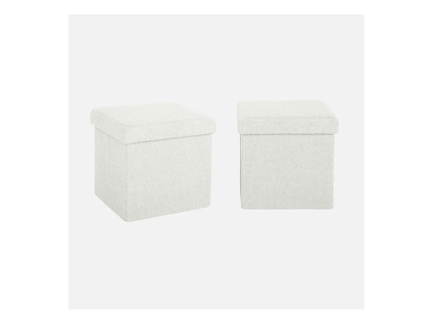 Taburete infantil borreguito, set de 2 blanco
