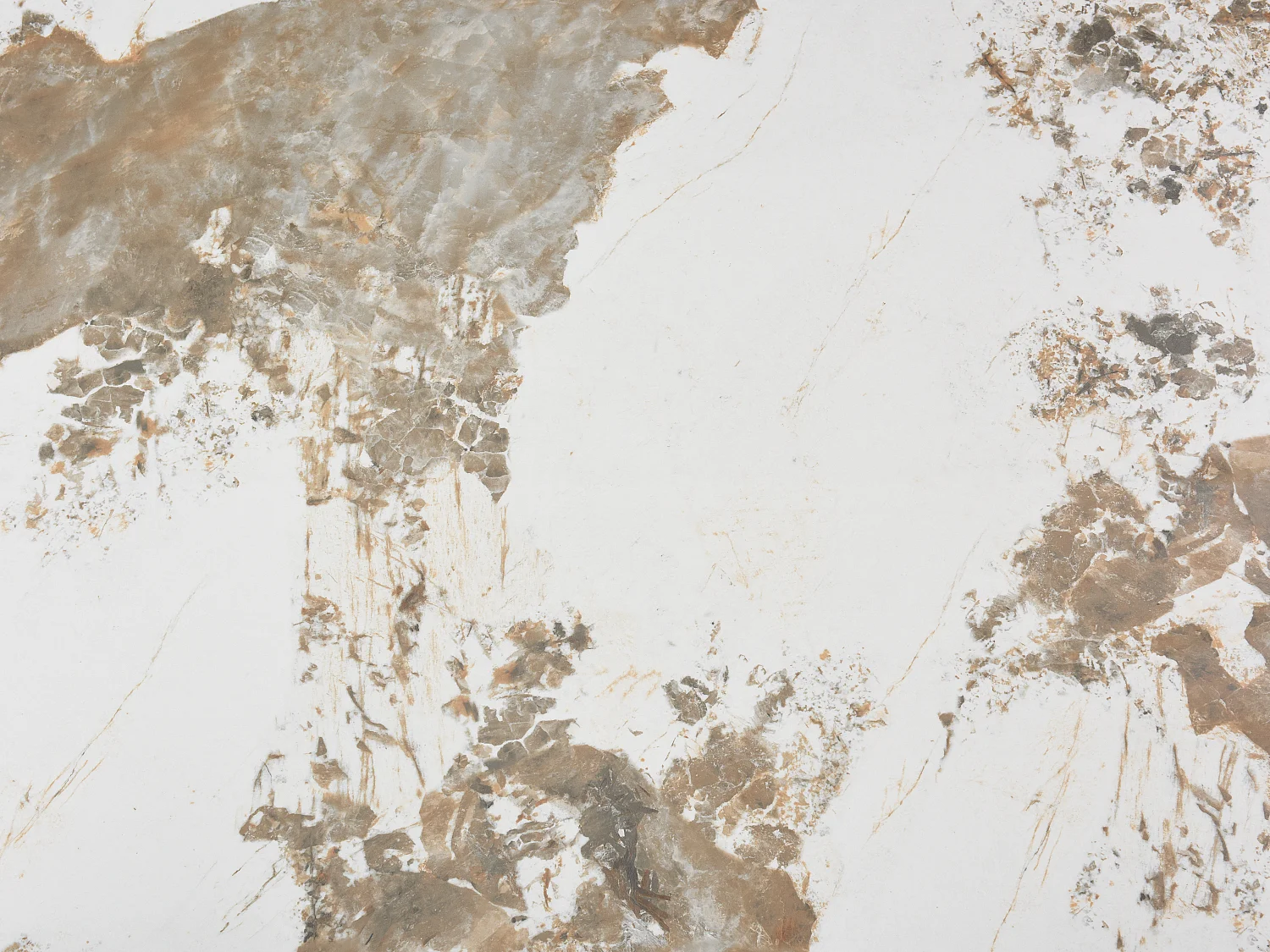 Esstisch ausziehbar - 6 bis 10 Personen - Sicherheitsglas, Keramik & goldfarbenes Metall - Marmor-Optik Schwarz & Taupe - LOZIPA von Maison Céphy