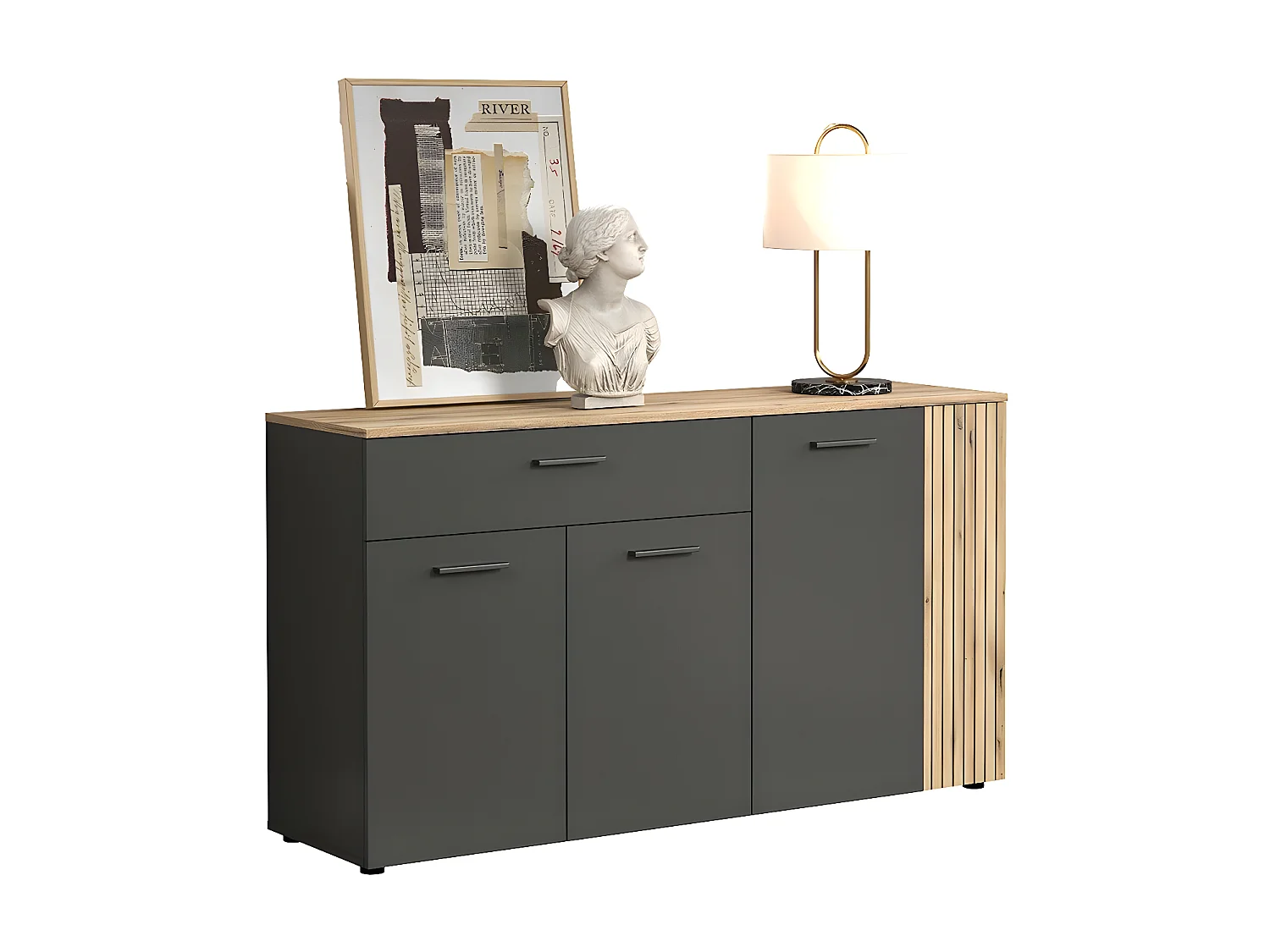 Buffet 3 portes et 1 tiroir L150 cm - Esteban