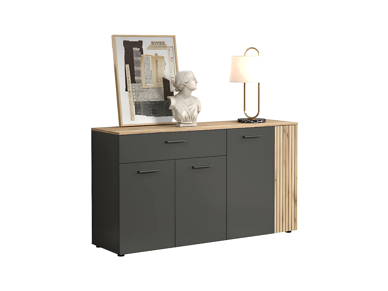 Buffet 3 portes et 1 tiroir L150 cm - Esteban